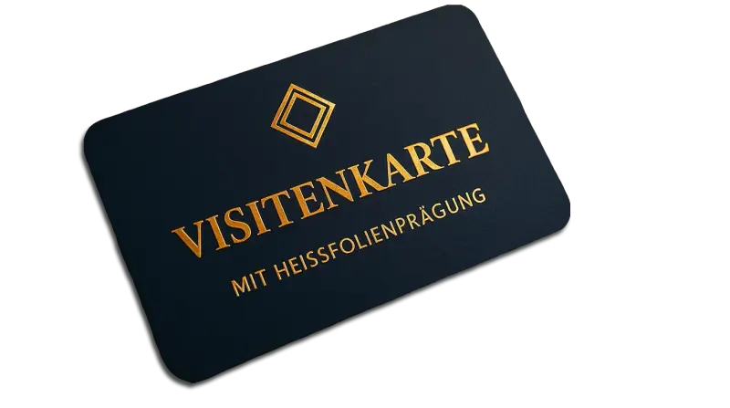 Visitenkarte mit Heißfolienprägung