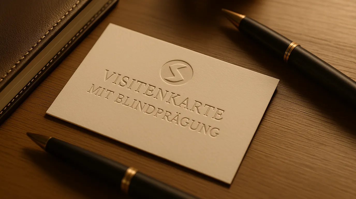 Geprägte Visitenkarten Vorschau