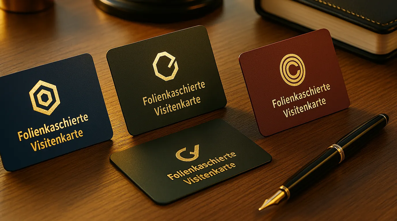 Folienkaschierte Visitenkarten Vorschau